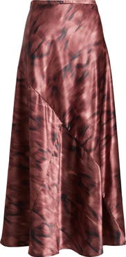 CITY BLUES Savoy Print Bias Cut Maxi Skirt
