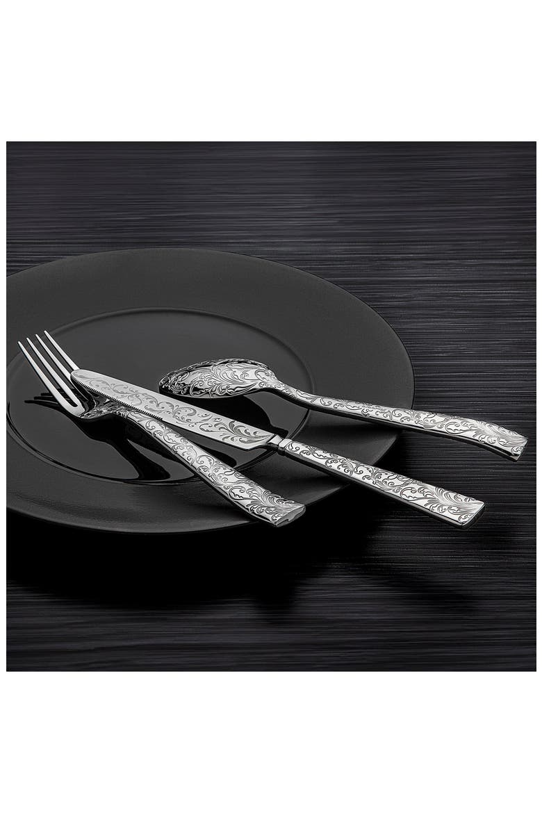 Parisian Garden 20-Piece Flatware Set, Alternate, color, SILVER