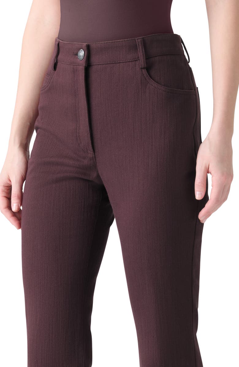 Akris punto Cali Stretch Denim Crop Bootcut Jeans, Alternate, color, Blackberry