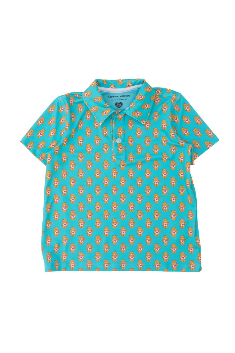 Care Bears Knit Short Sleeve Performance Polo, Main, color, Tender Heart Care Bears