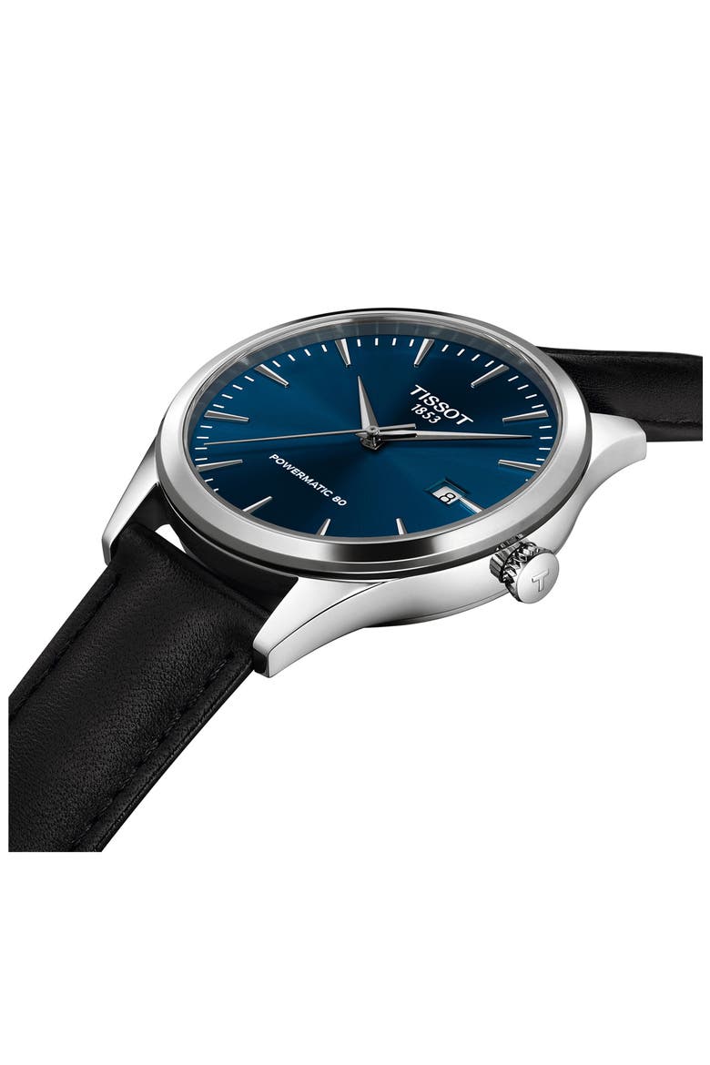 Classic Dream Automatic Leather Strap Watch, 40mm, Alternate, color, BLUE