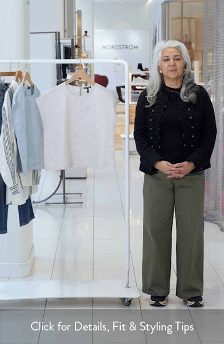 Linen Blend Square Top, sales video thumbnail