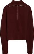 Max Mara Nadar Crop Merino Wool & Cashmere Funnel Neck Sweater