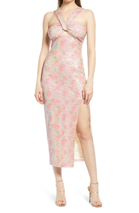 Faena Sequin Halter Midi Dress