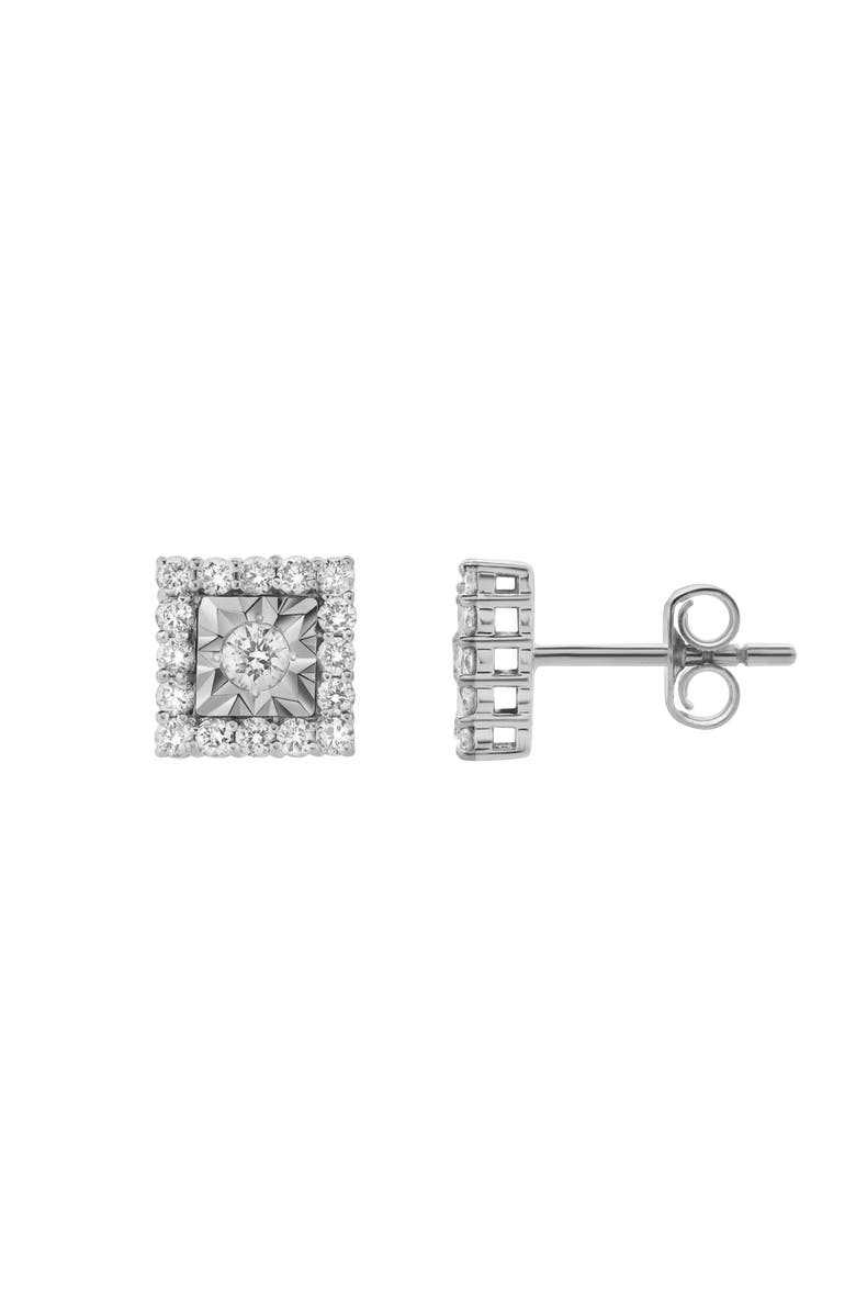 LuvMyJewelry Legatum 10K Gold Diamond Unisex Earrings - 0.49 Cts, Main, color, 10K White Gold