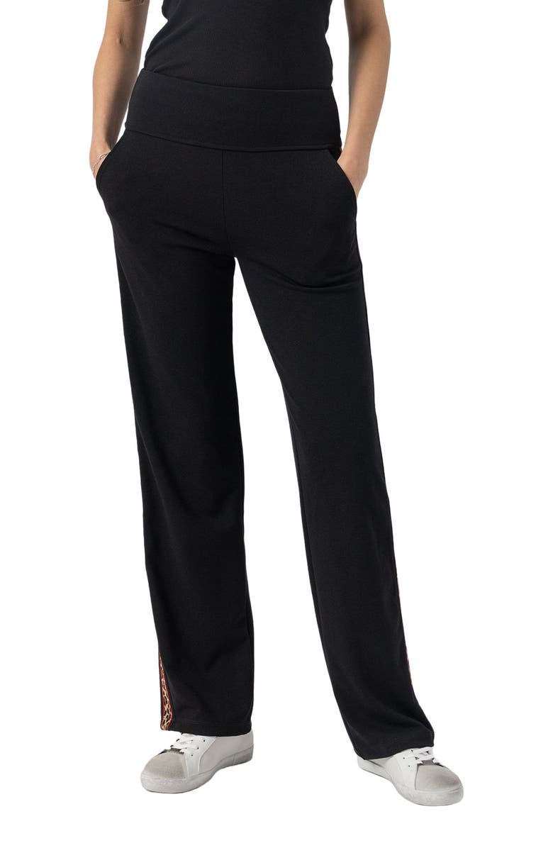 Saint + Sofia Runway Pant, Alternate, color, Black Leopard