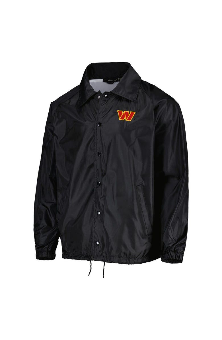 DUNBROOKE Men's Dunbrooke Black Washington Commanders Coaches Classic Raglan Full-Snap Windbreaker Jacket, Alternate, color, Black