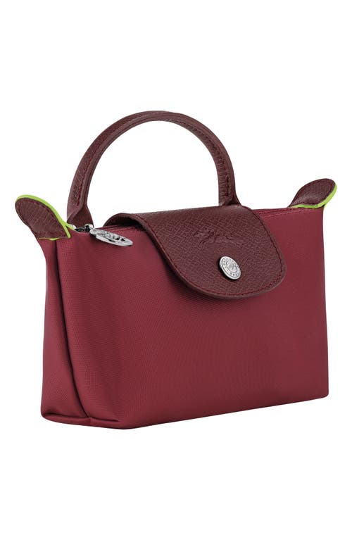 Longchamp Le Pliage Recycled Canvas Cosmetics Case In Red