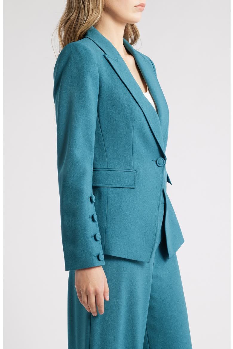 One Button Blazer, Alternate, color, EUCALYPTUS