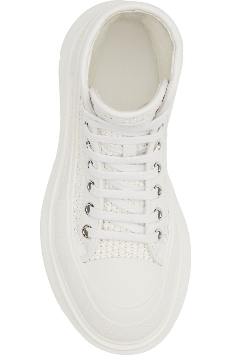 McQueen Tread Slick Woven Raffia High Top Sneaker, Alternate, color,