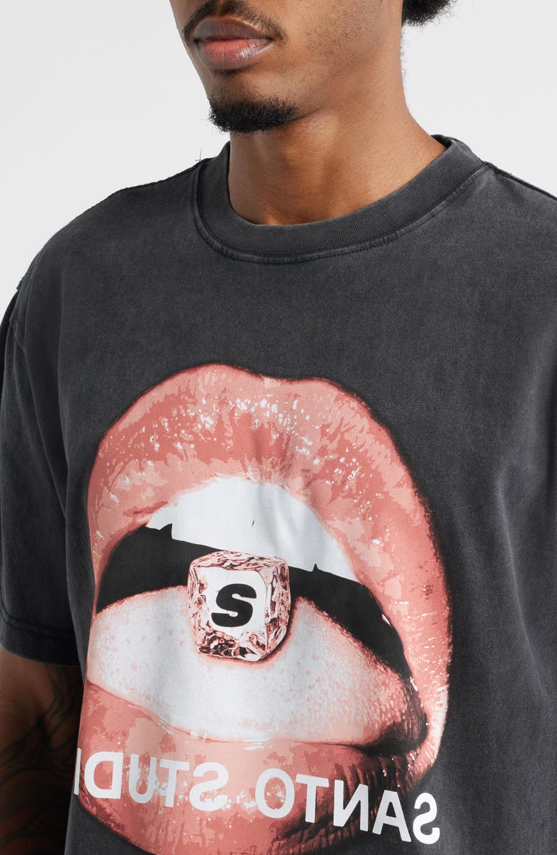 SANTO STUDIO Cube Graphic T-Shirt, Alternate, color, Vintage Black