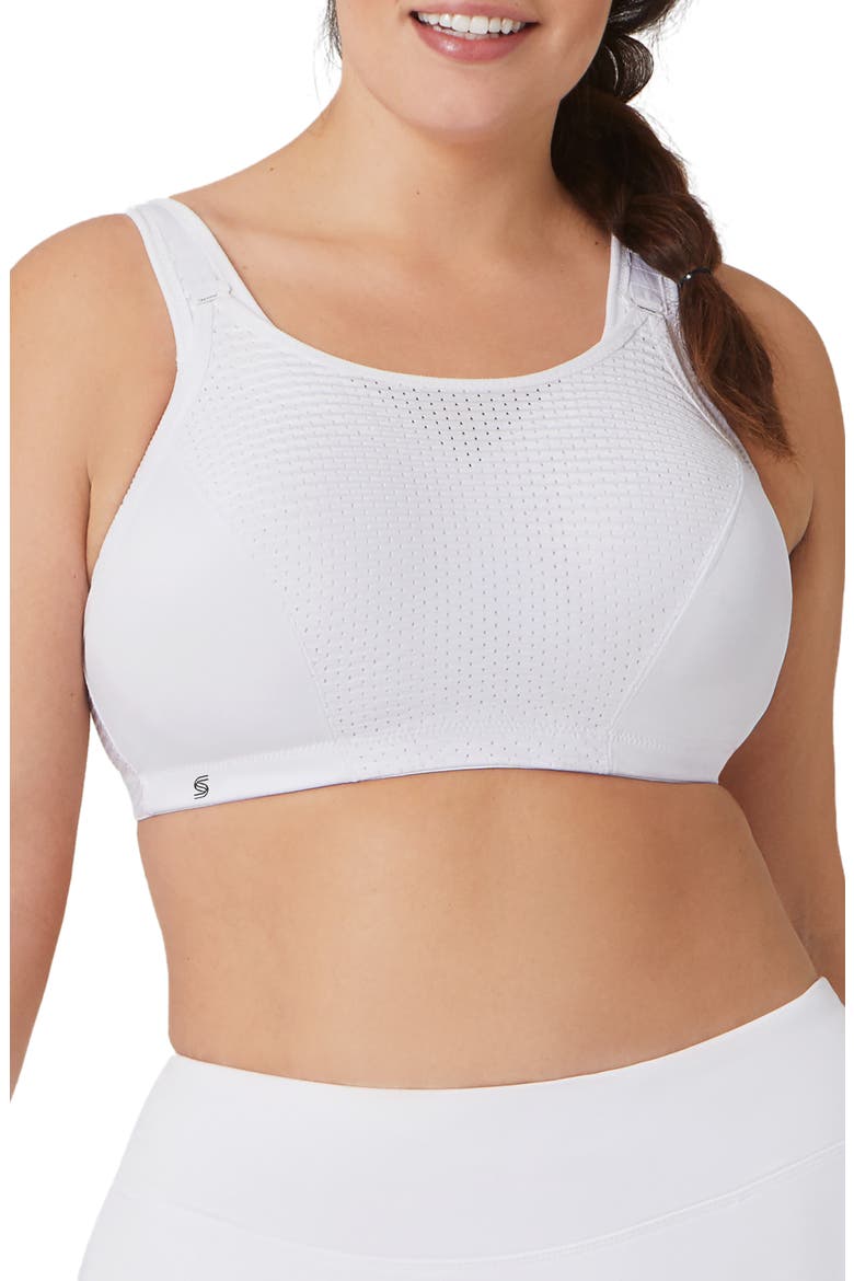 Custom Control Sports Bra, Main, color, WHITE