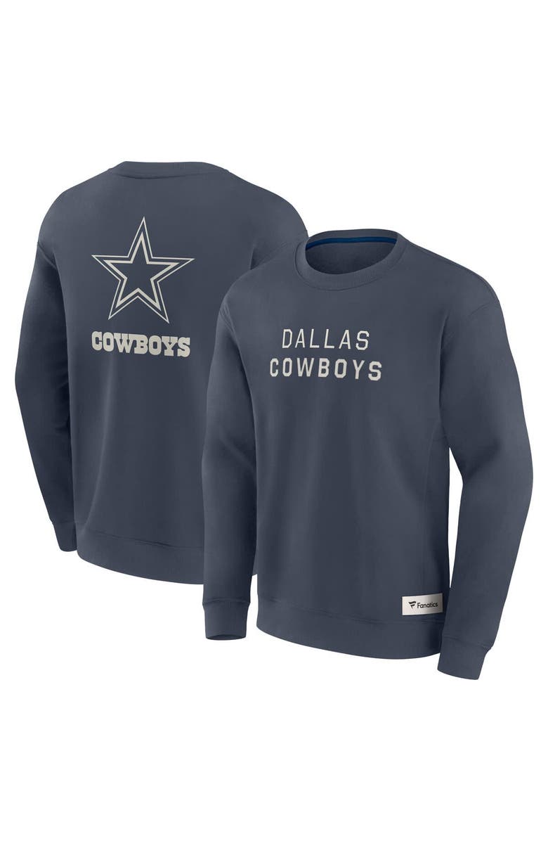 FANATICS Men's Fanatics Navy Dallas Cowboys Elements Future Ground Lettering Pullover Sweatshirt, Alternate, color, Navy