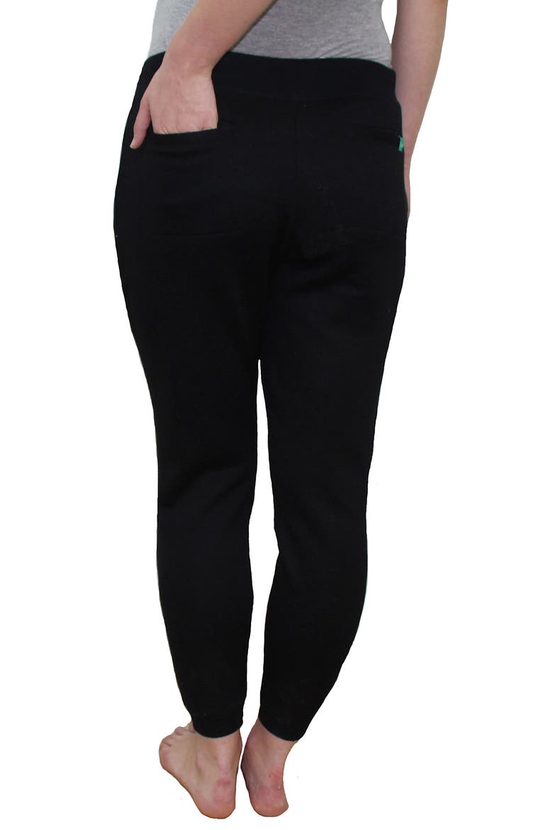 French Terry Maternity Joggers, Alternate, color, BLACK