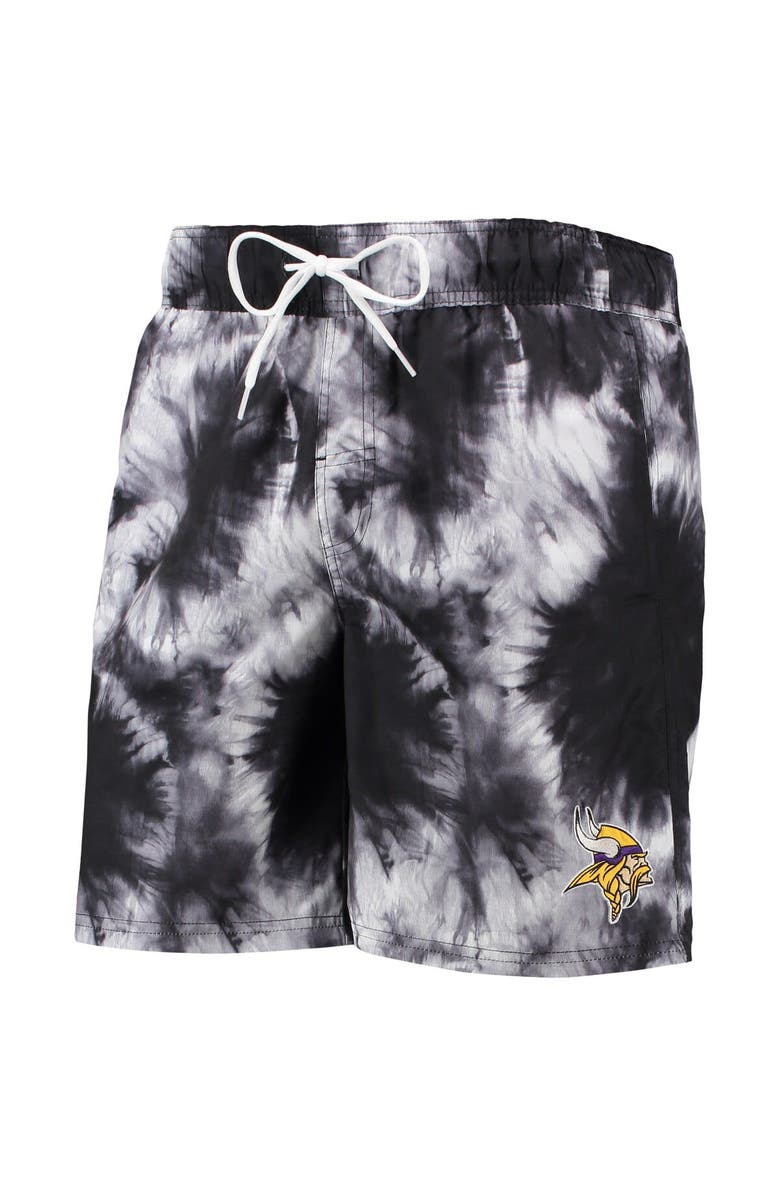 G-III SPORTS BY CARL BANKS Men's G-III Sports by Carl Banks Black Minnesota Vikings Splash Volley Swim Shorts, Alternate, color, 