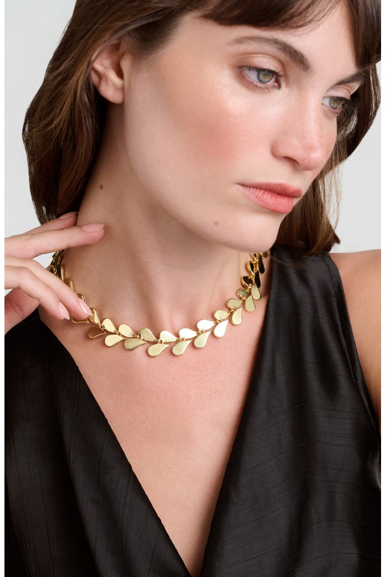 Amelia Abstract Heart Necklace, Alternate, color, GOLD TONE