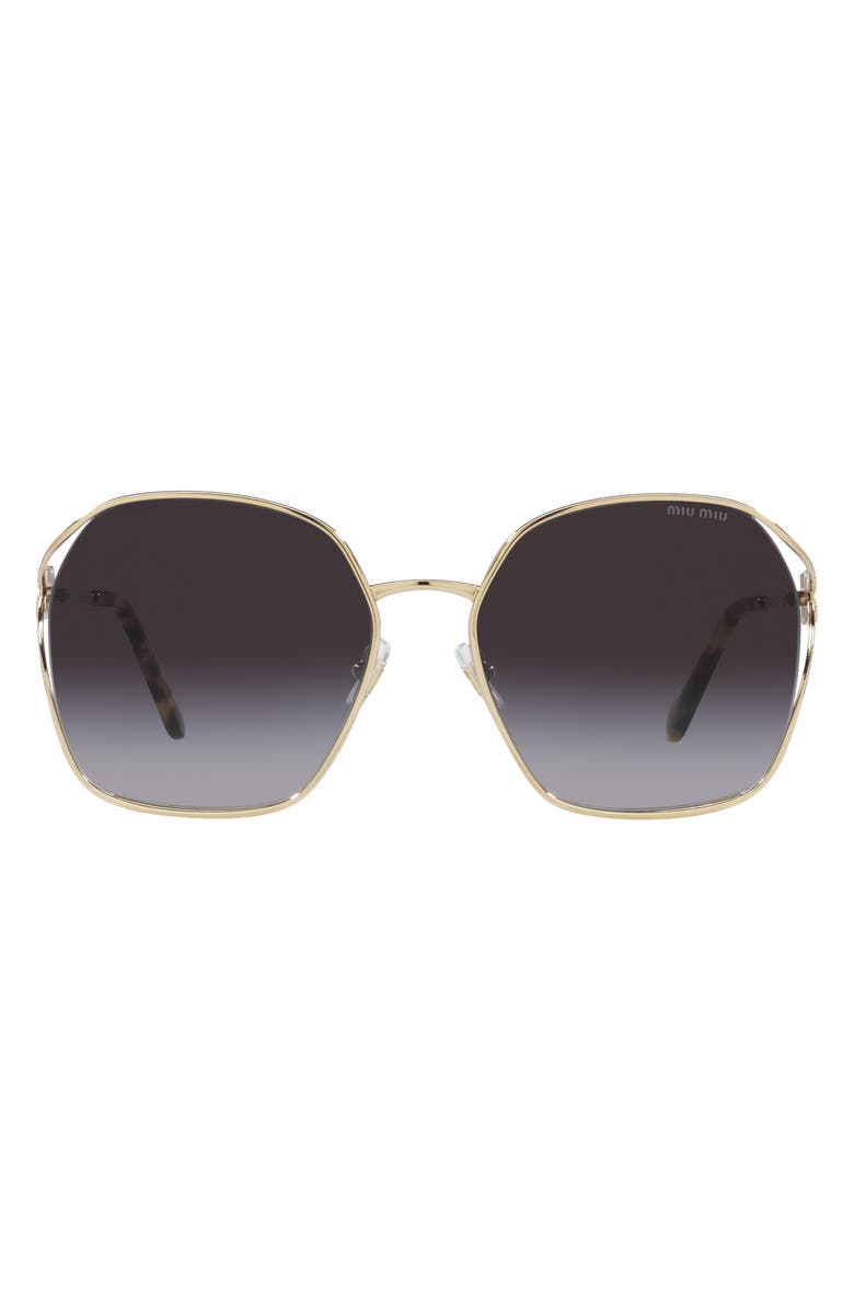Miu Miu 60mm Gradient Round Sunglasses, Main, color, 