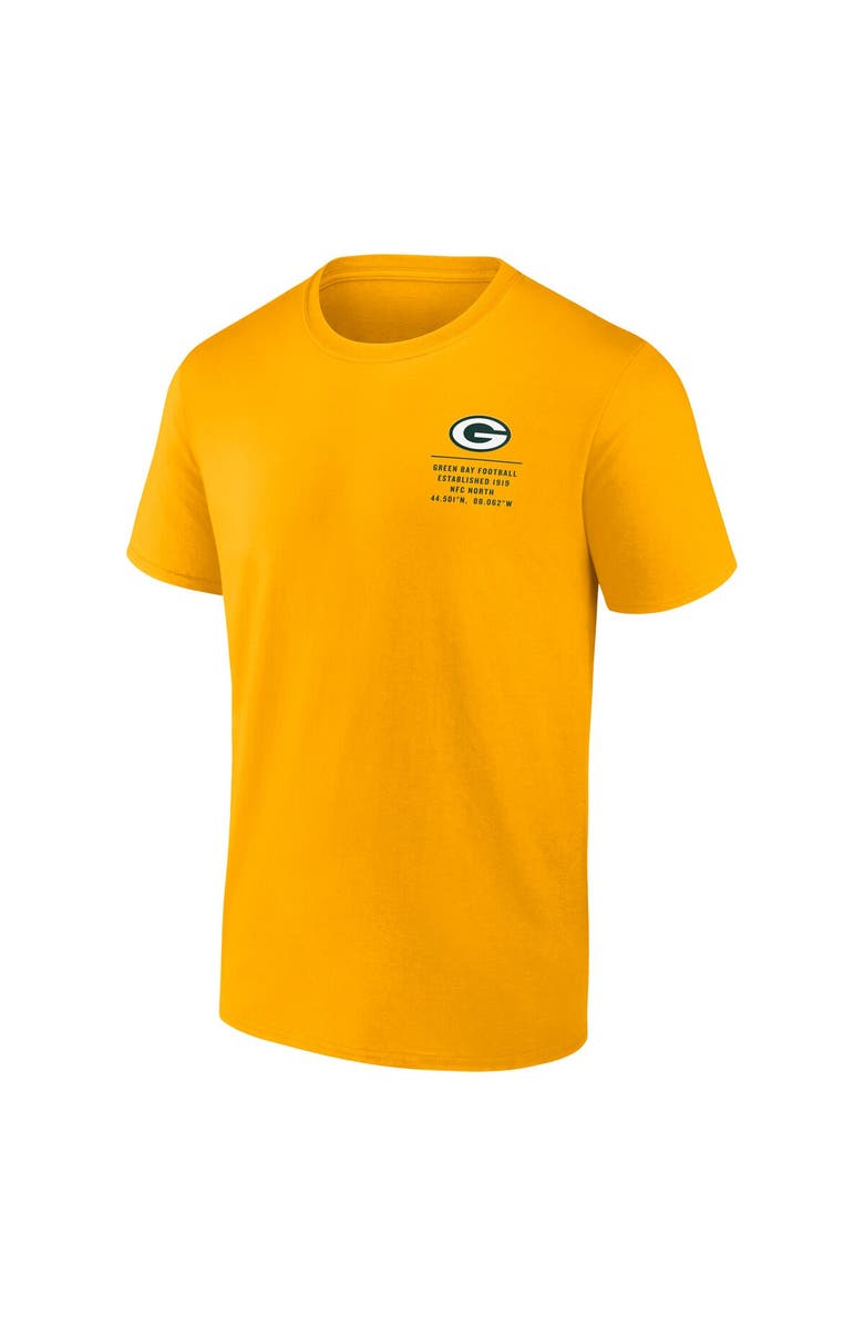 FANATICS Men's Fanatics Gold Green Bay Packers Repeat Stats T-Shirt, Alternate, color, 