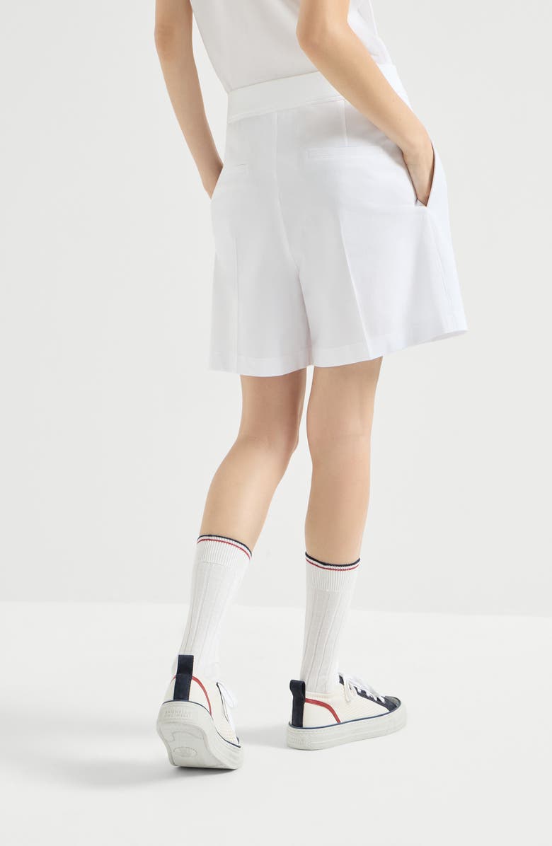 Brunello Cucinelli Piqué shorts, Alternate, color, White
