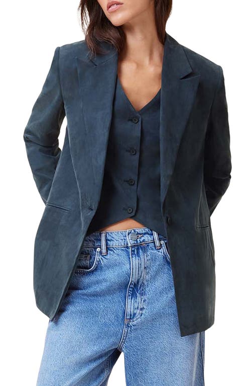Allsaints Averie Ten Blazer In Blueberry Blue