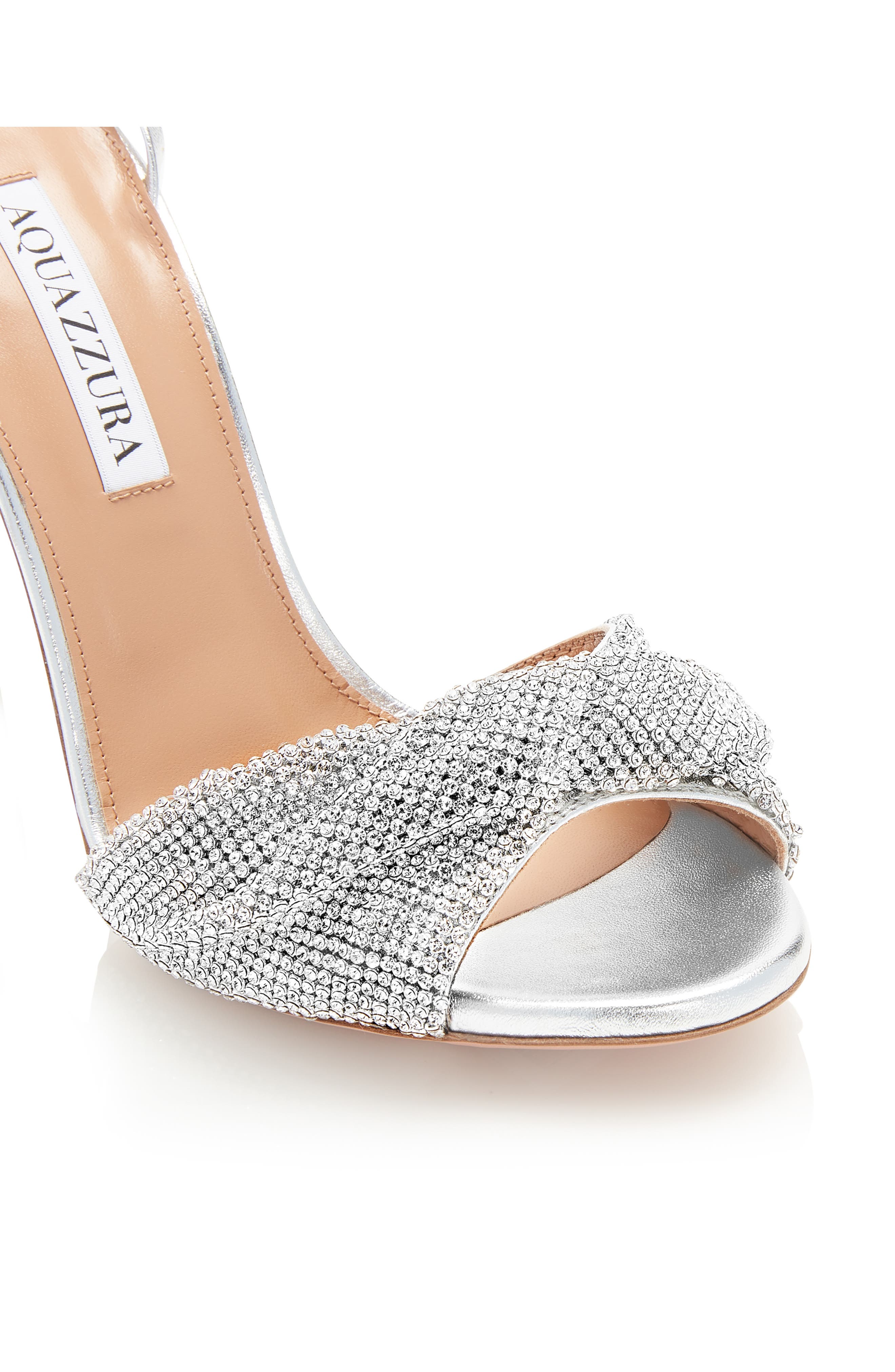 Aquazzura Crystal Twist Ankle Strap Sandal, Alternate, color, 