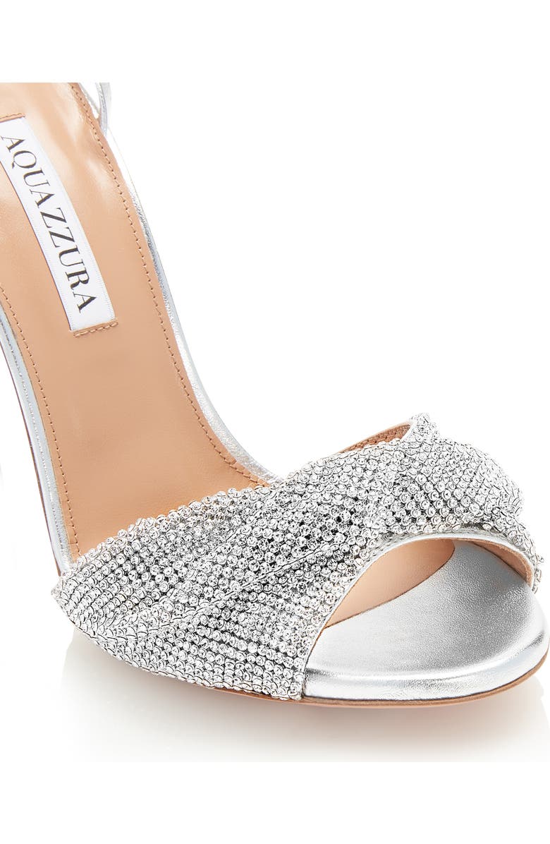 Aquazzura Crystal Twist Ankle Strap Sandal, Alternate, color,