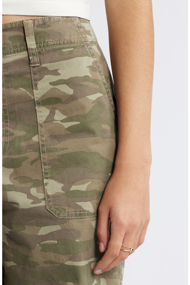 Twill Wide Leg Cargo Pants, Alternate, color, OLIVE ALTITUDE CAMO