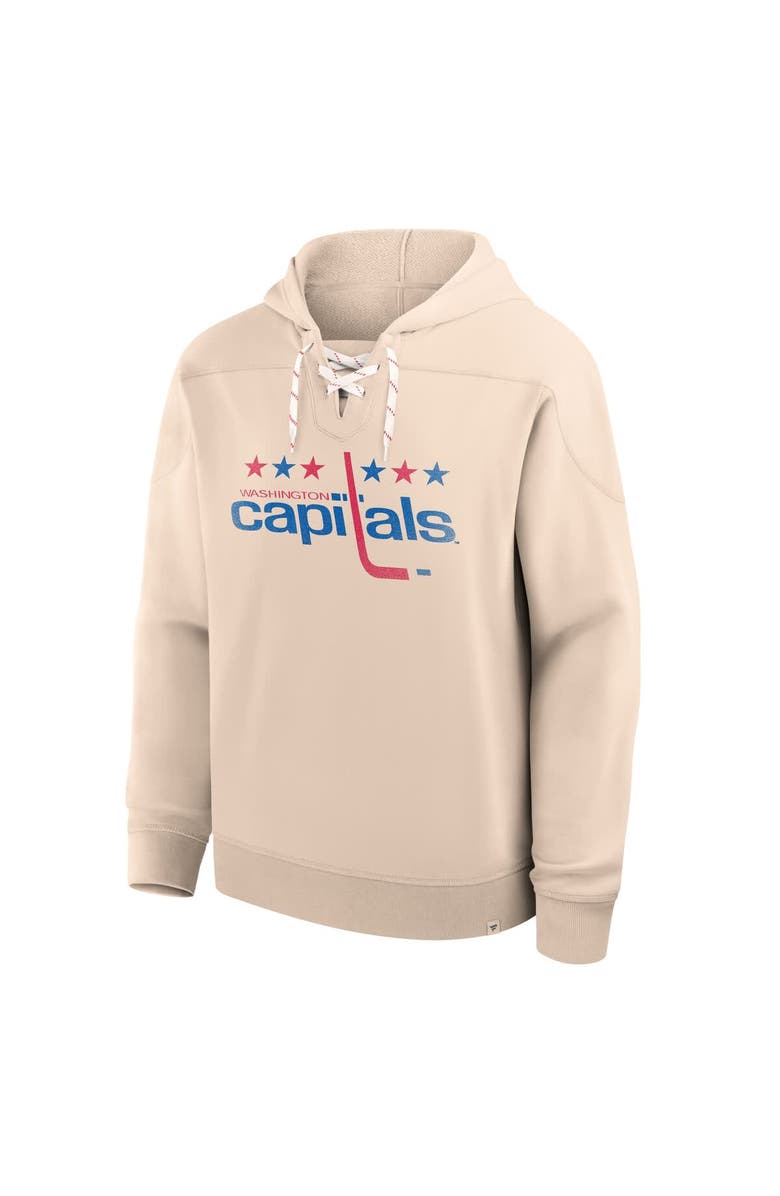 FANATICS Men's Fanatics Cream Washington Capitals Vintage Hoodie, Alternate, color, Cream