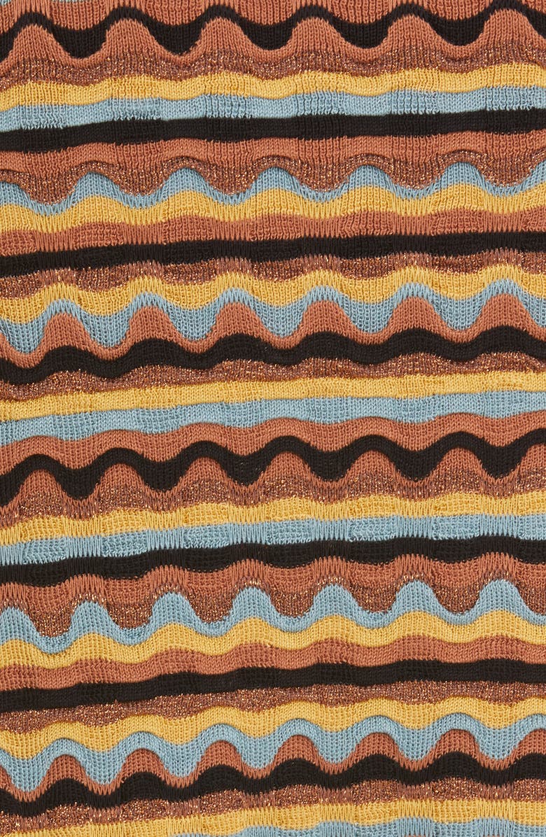 Ulla Johnson Cosette Stripe Silk & Cotton Blend Knit Skirt, Alternate, color, Tigers Eye