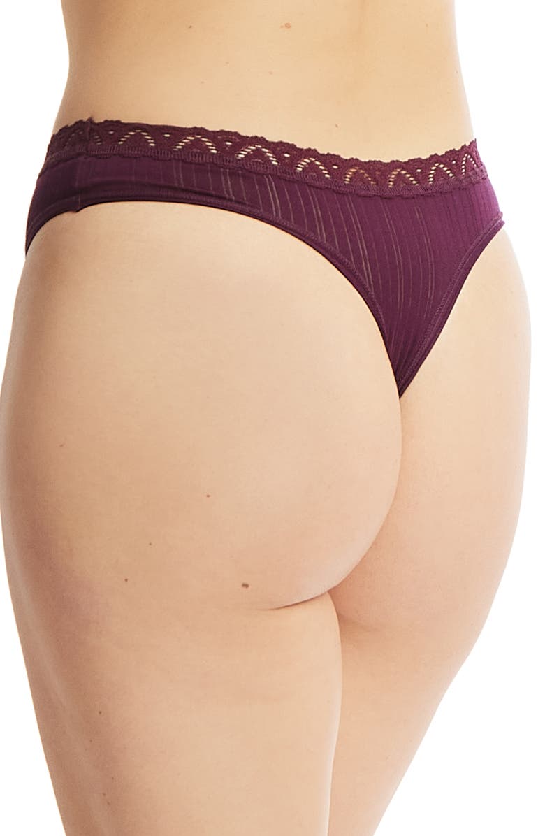 Hanky Panky MellowLuxe<sup>™</sup> Low Rise Thong, Alternate, color, Dried Cherry