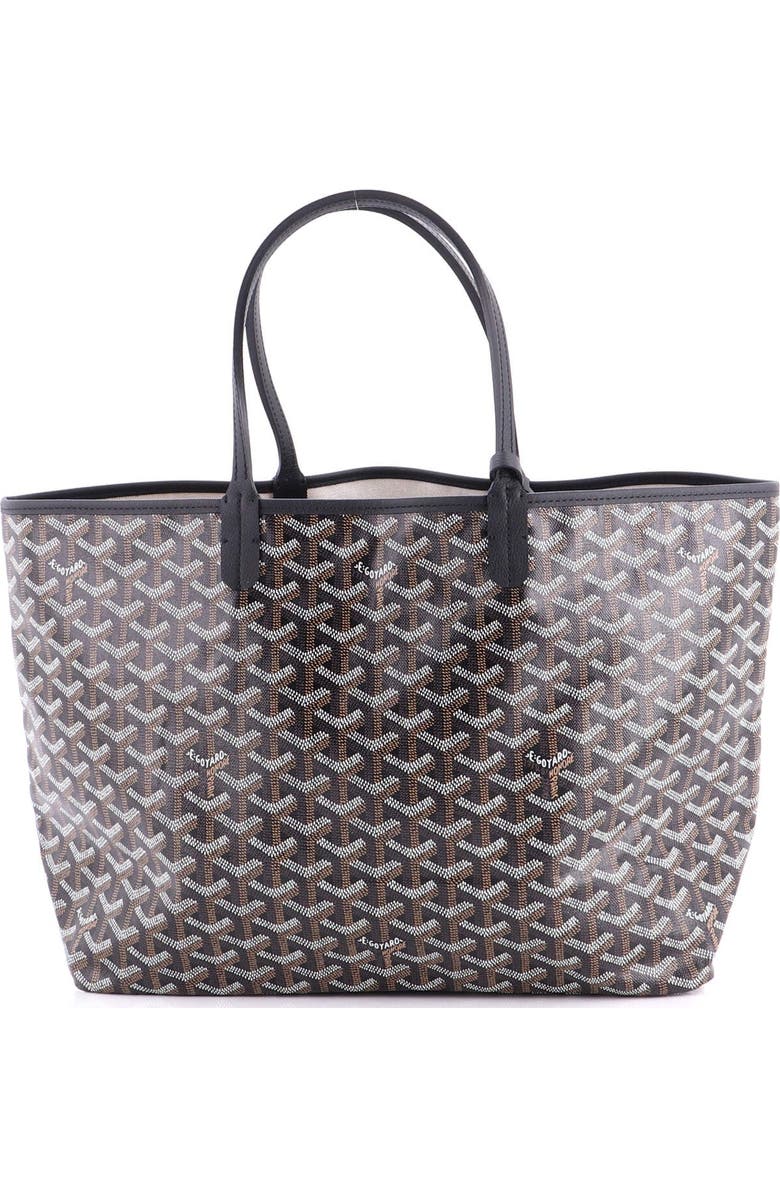Pre-Owned Goyard Saint Louis Tote Coated Canvas PM, Main, color, Black