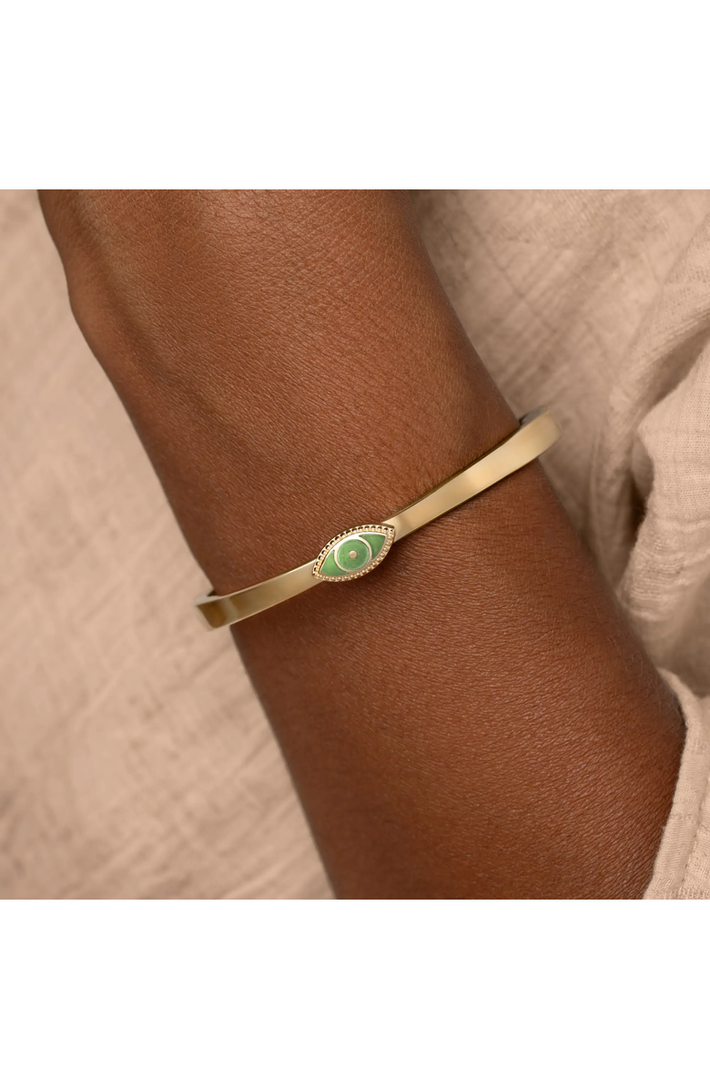 Karma and Luck Guardian Glow Jade Evil Eye Bangle, Alternate, color, 
