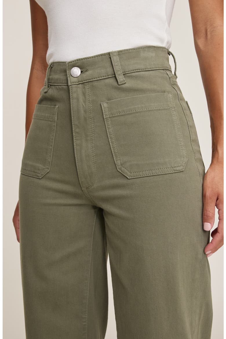 Hepburn Patch Pocket High Waist Ankle Wide Leg Jeans, Alternate, color, FERN