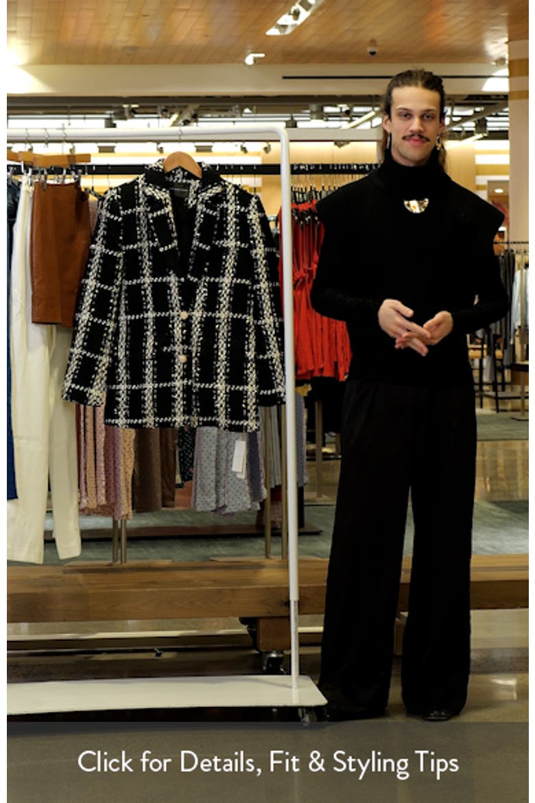 Premium Plaid Oversize Tweed Blazer video