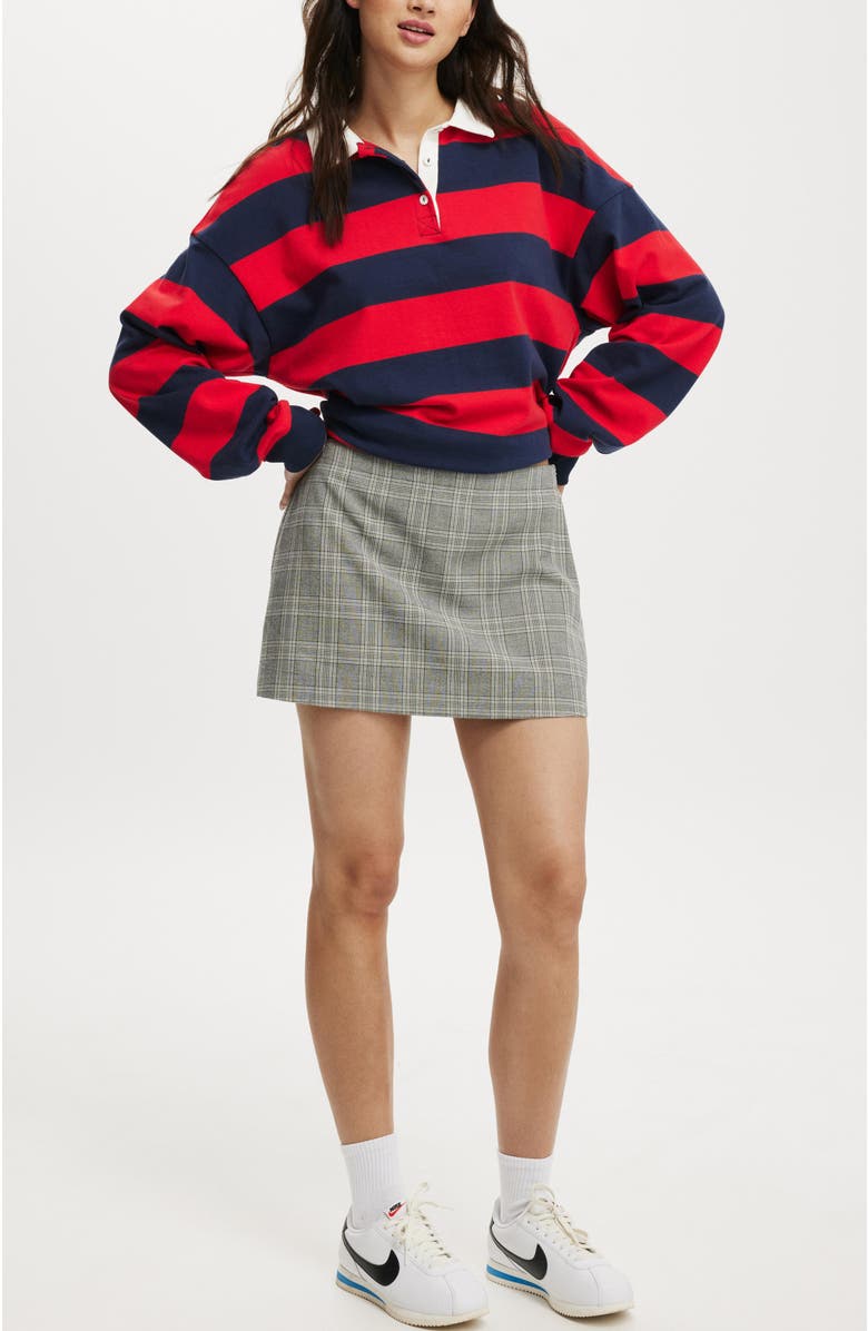 Cotton On Women's Harper Suiting Mini Skirt, Alternate, color, Grey Check