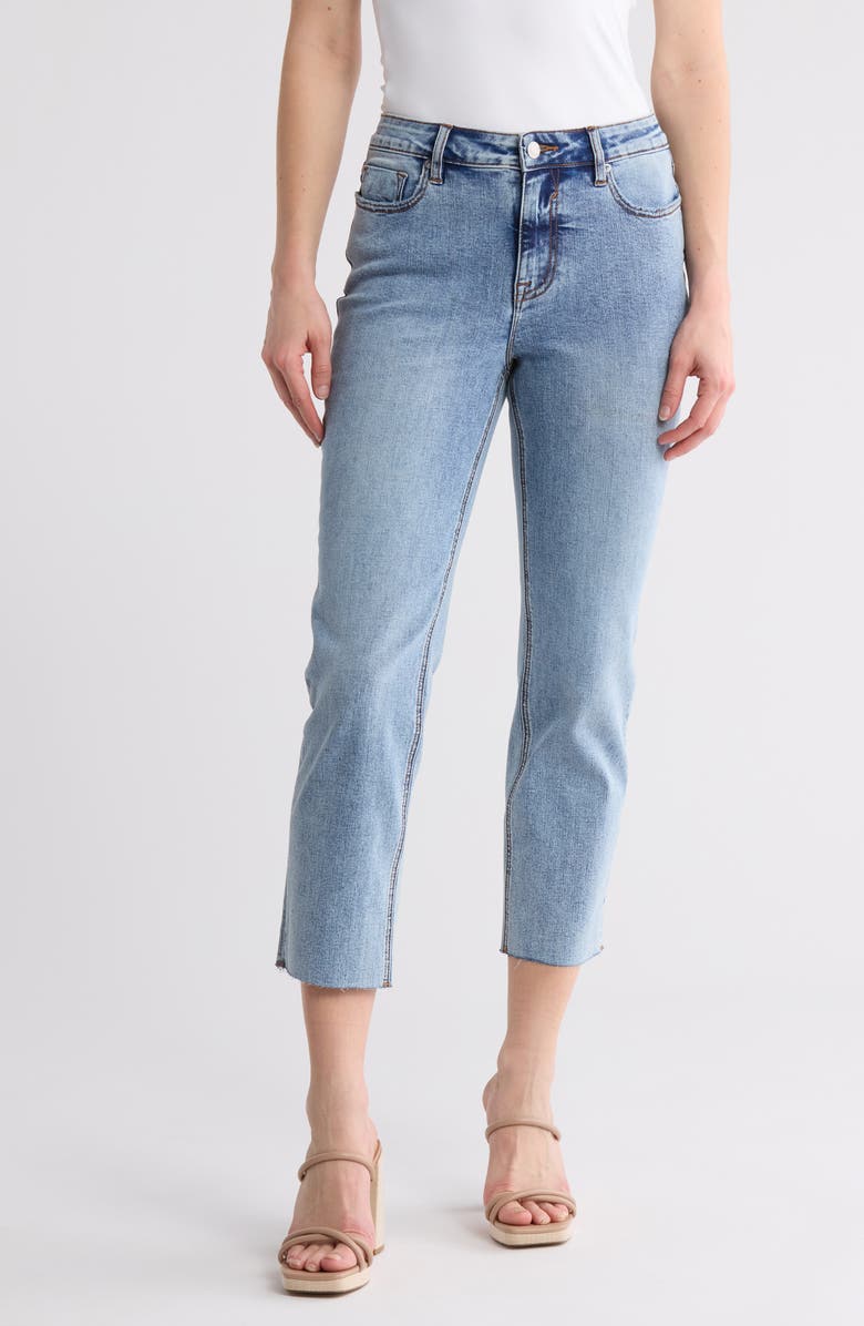 Vigoss Stevie Raw Hem Crop Straight Leg Jeans, Main, color, 