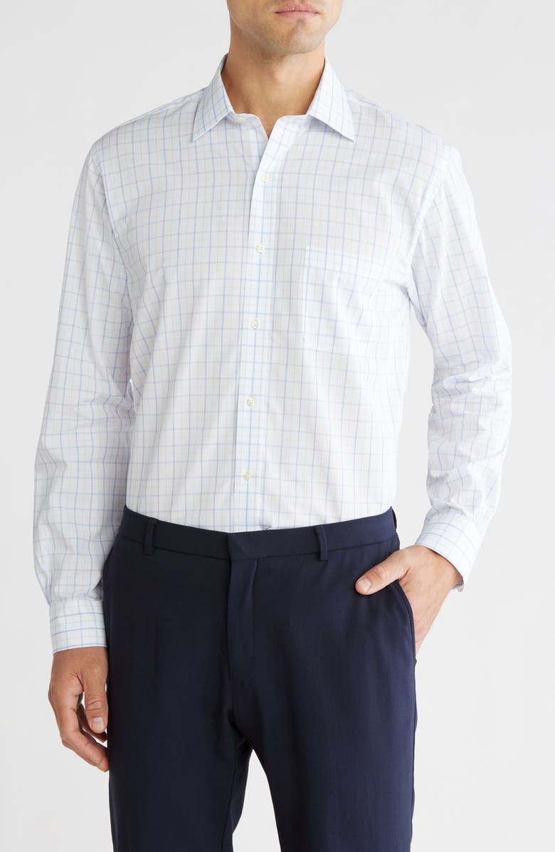 Brooks Brothers Regular Fit Plaid Cotton Dress Shirt, Main, color, 