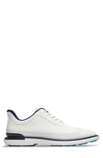 G/fore Gallivan2r Longwing Waterproof Golf Shoe In Snow/ Twilight