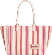 Isabel Marant Small Yenky Stripe Canvas Tote