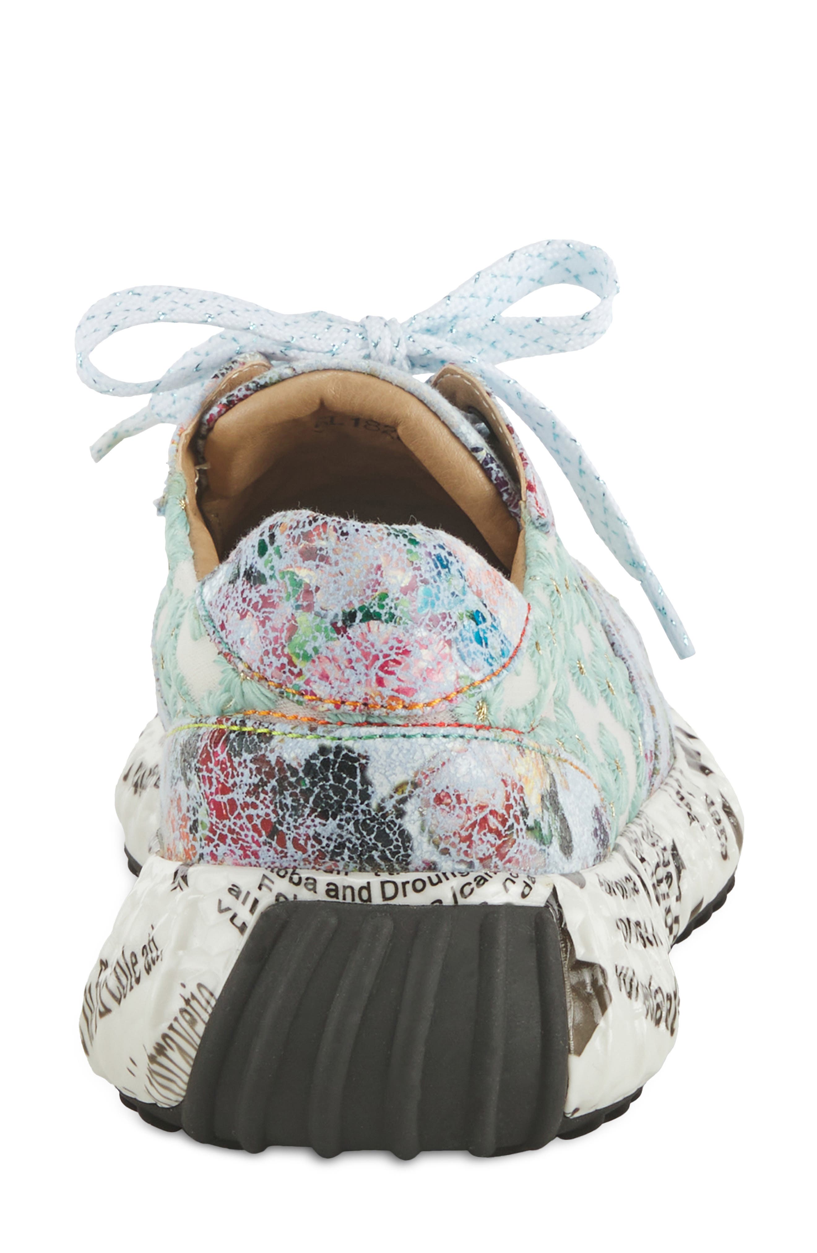 L
Artiste by Spring Step Daisymae Embroidered Sneaker, Alternate, color, Blue Multi