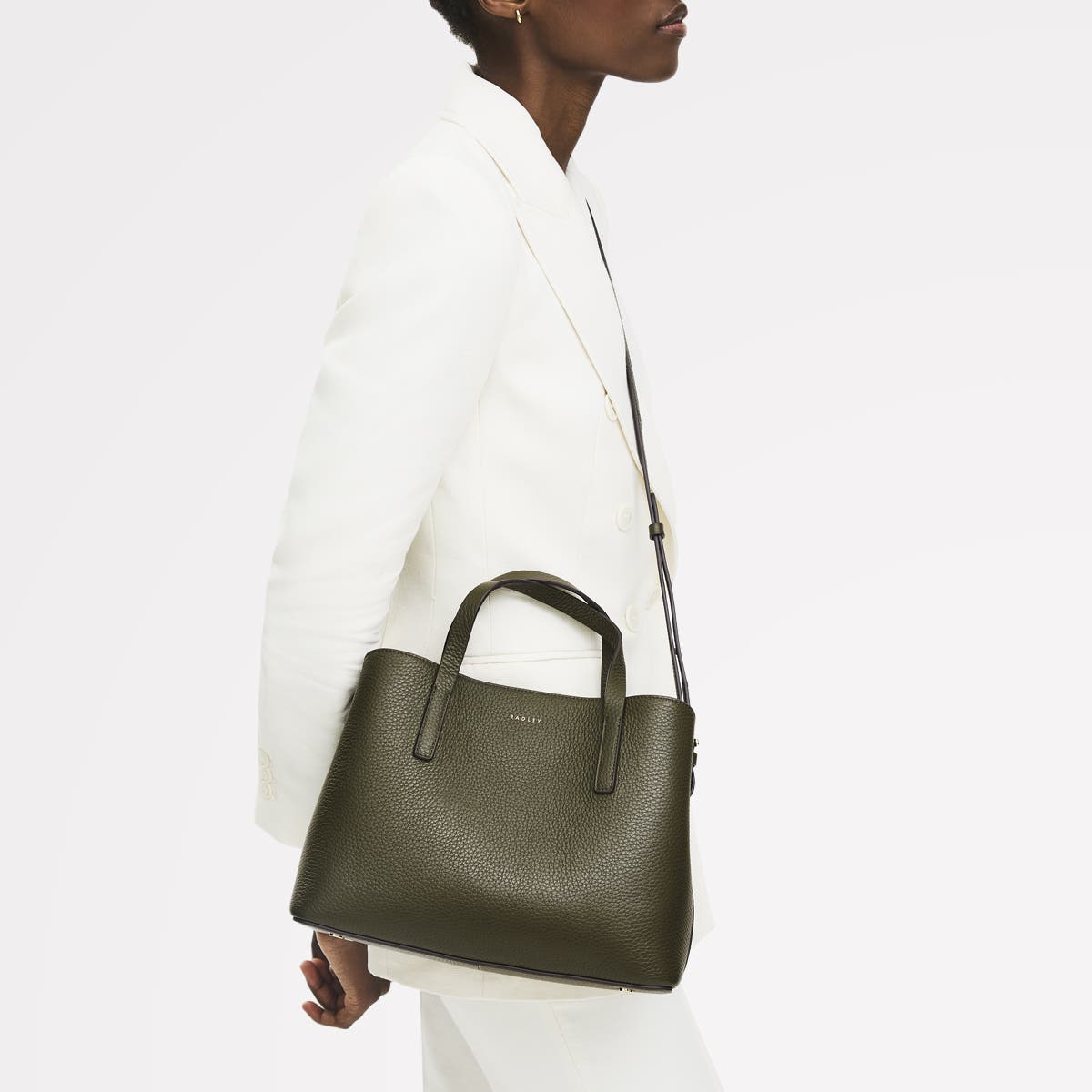 Radley Dukes Place Medium Ziptop Satchel Bag, Alternate, color, Pine Needle