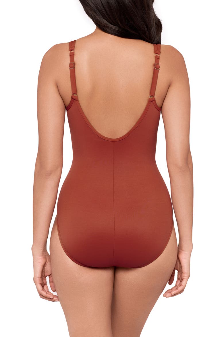 Network Madero One-Piece Swimsuit, Alternate, color, TERRA