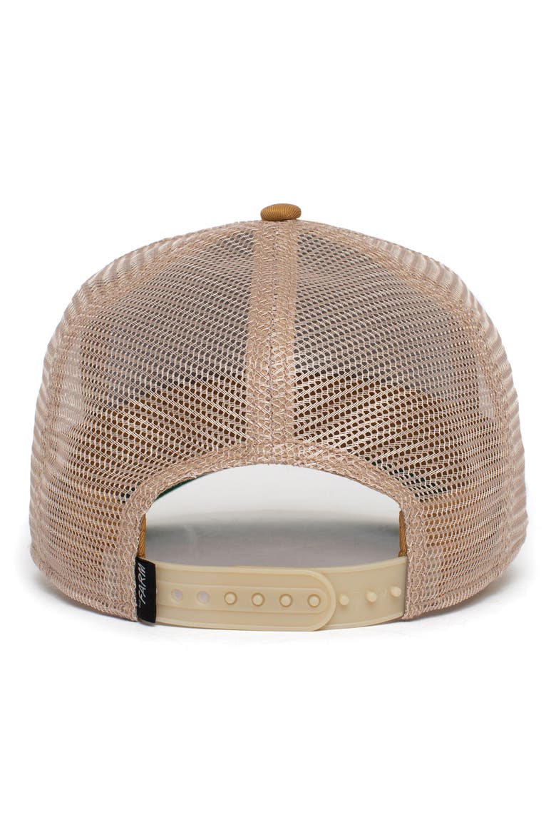 G.O.A.T. Patch Trucker Hat, Alternate, color, KHAKI