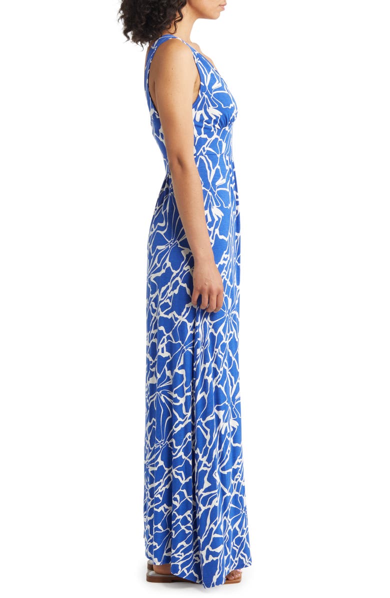 Loveappella Empire Waist Jersey Maxi Dress, Alternate, color, Electric Blue