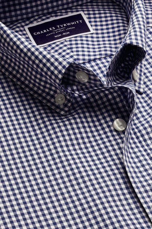 Charles Tyrwhitt Non-iron Stretch Poplin Check Shirt