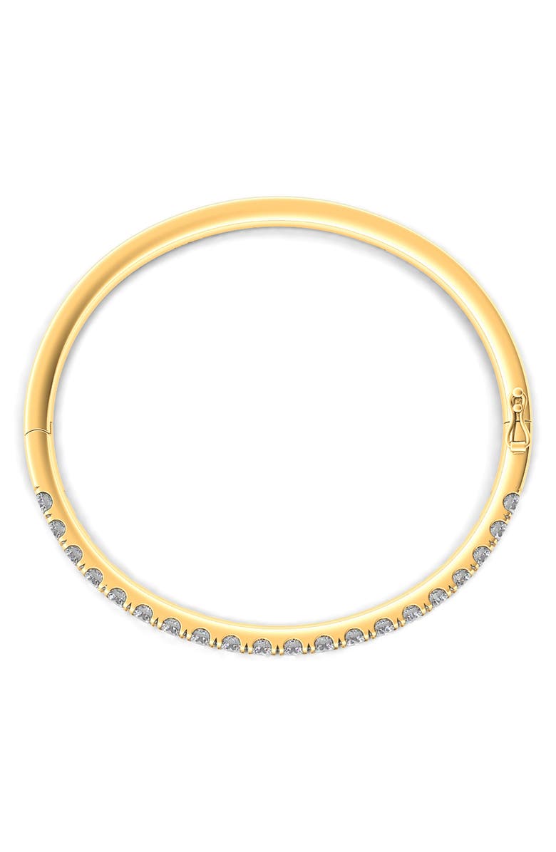 Everyday By HauteCarat Lab Created Diamond Bangle, Alternate, color, 14K Yellow Gold