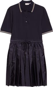 Moncler Mixed Media Polo Dress