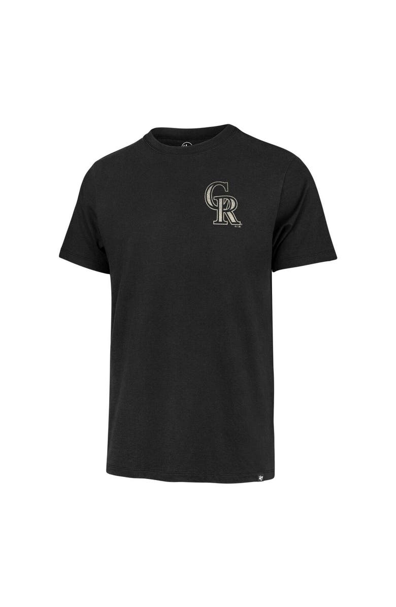 '47 Men's '47  Black Colorado Rockies Turn Back Franklin T-Shirt, Alternate, color, 