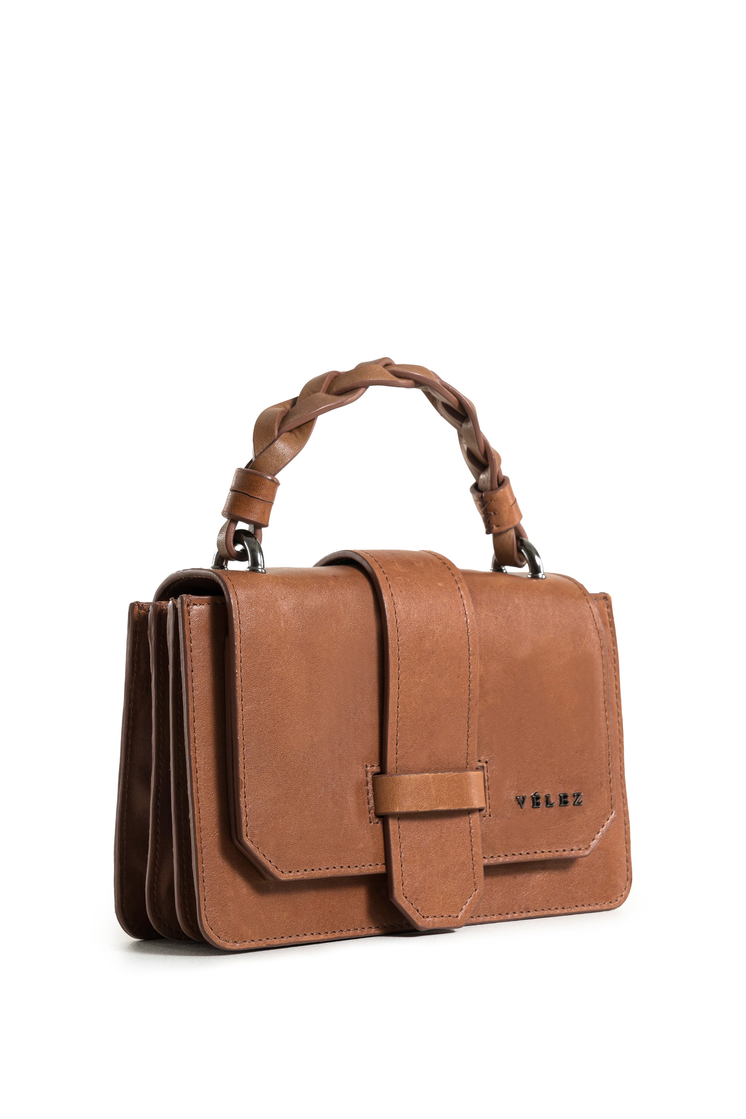 Velez Mini garniel leather bowling bag for women, Alternate, color, Honey