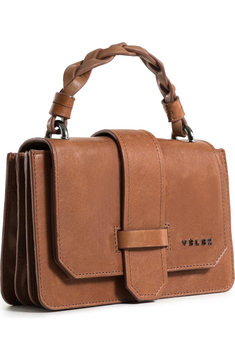 Velez Mini garniel leather bowling bag for women, Alternate, color, Honey